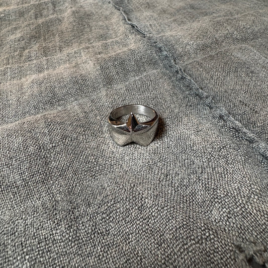 .925 Silver HJ Star Ring