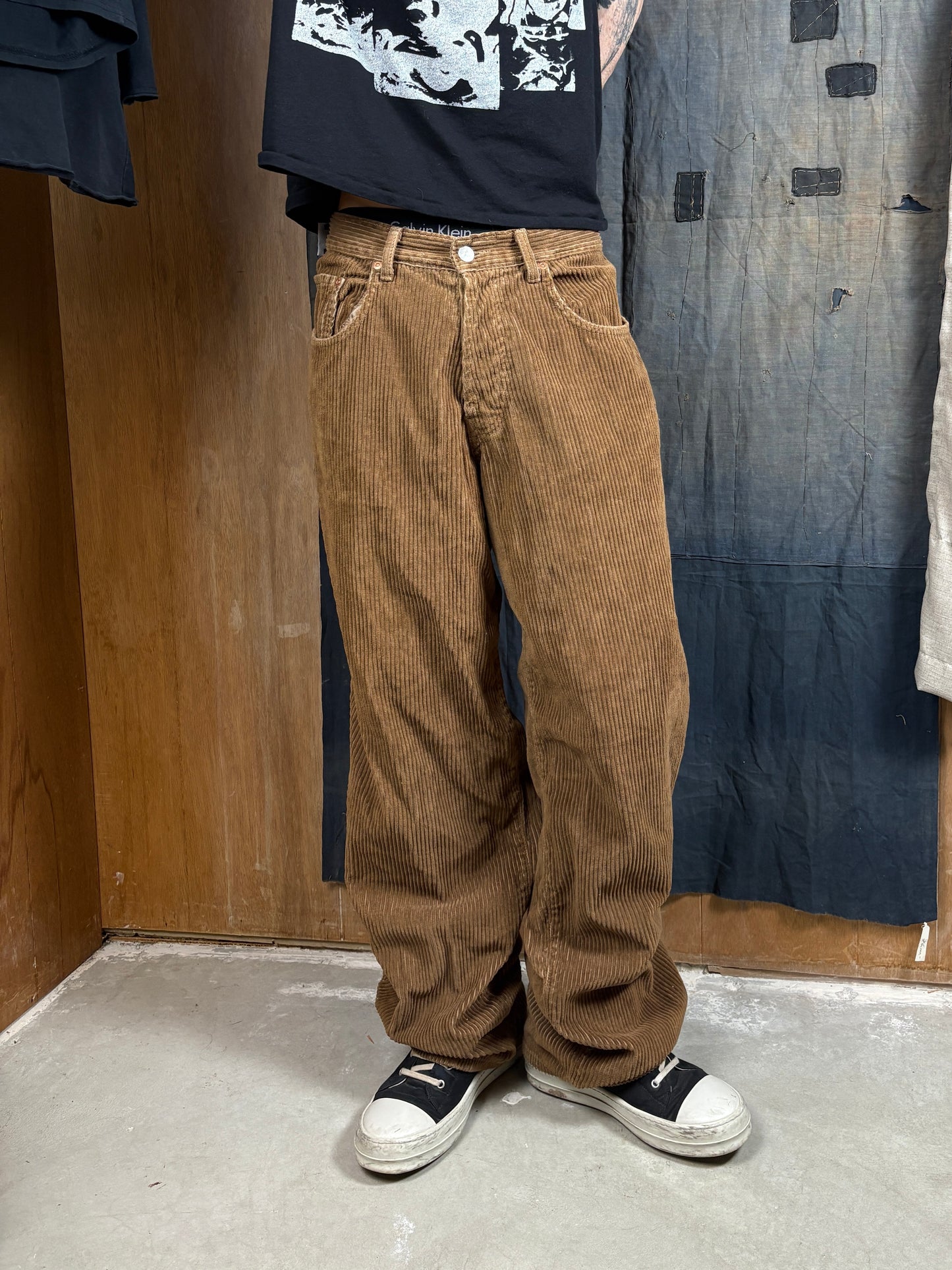 Lucky Brand Dungarees Brown Corduroy Pants (30)