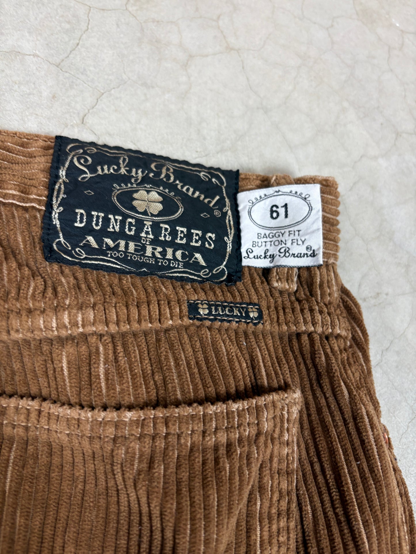 Lucky Brand Dungarees Brown Corduroy Pants (30)