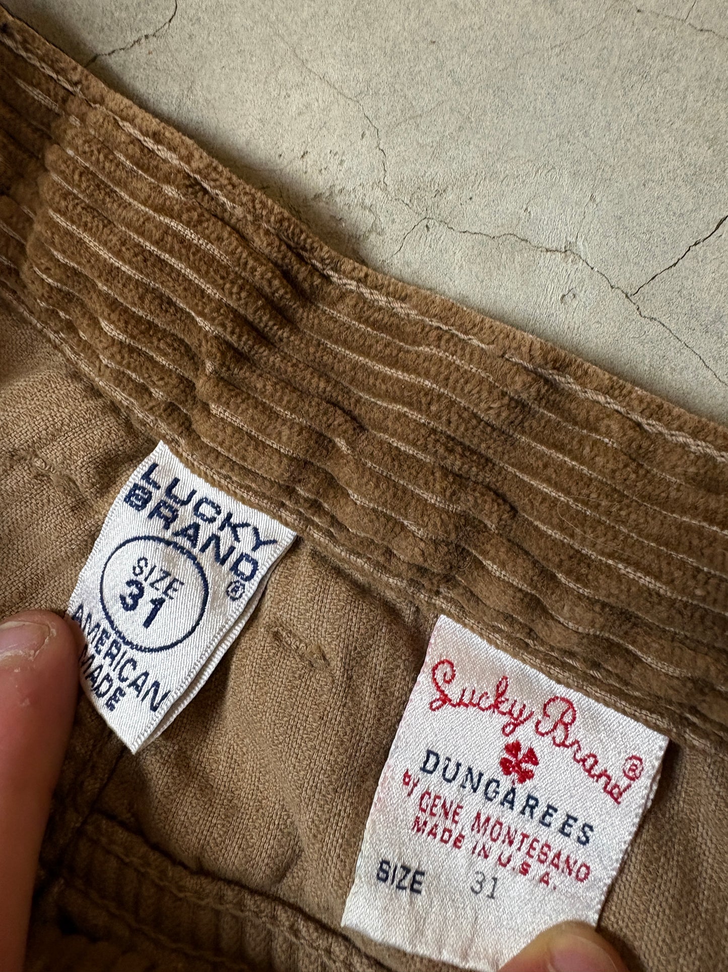 Lucky Brand Dungarees Brown Corduroy Pants (30)