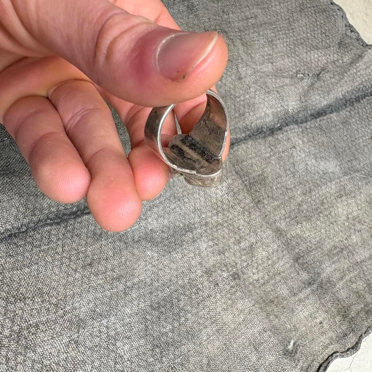 70s Tom Ashira Sterling Silver Turquoise Ring