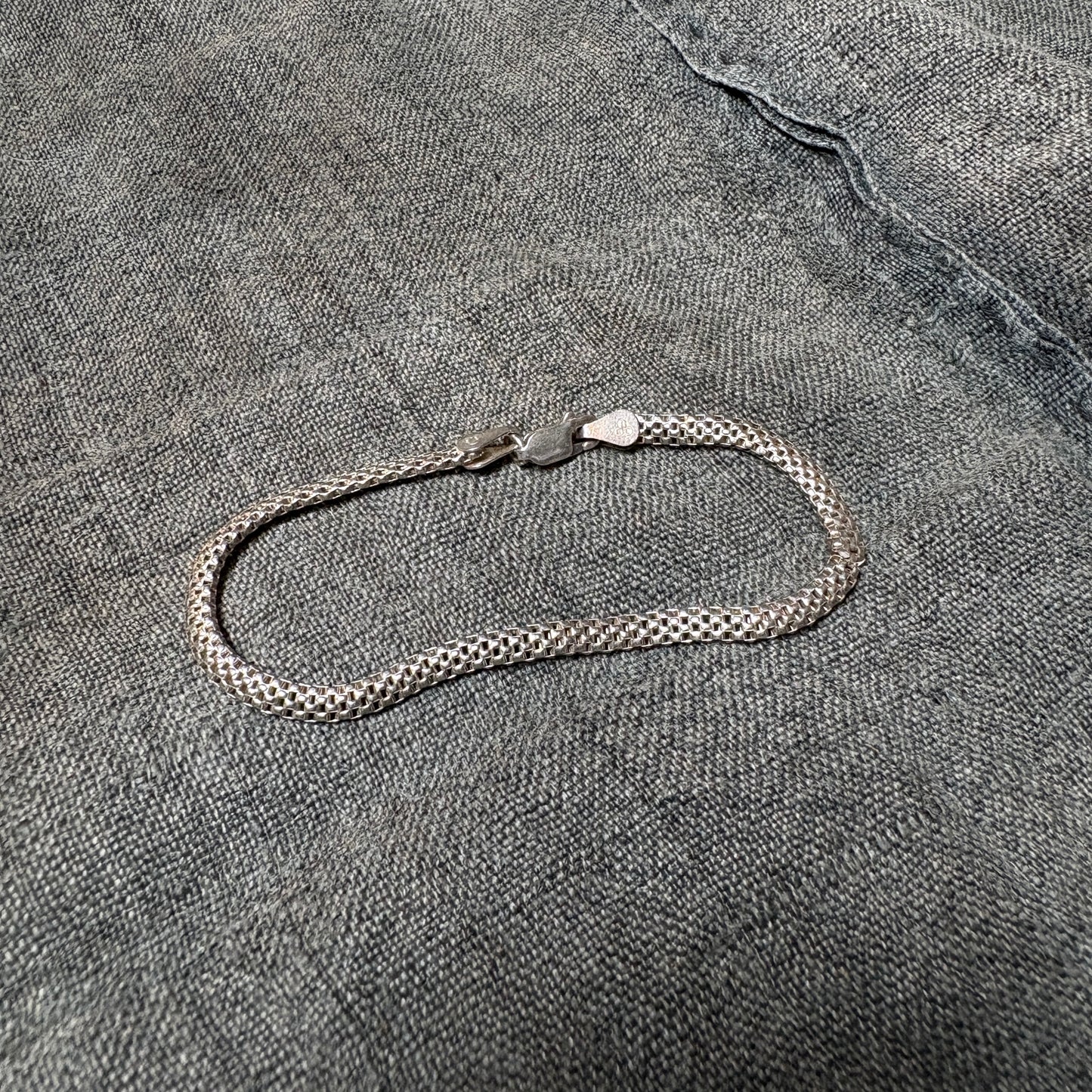 Late 90's Italian .925 Silver Chain Bracelet