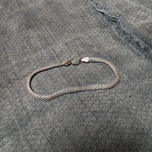 Late 90's Italian .925 Silver Chain Bracelet
