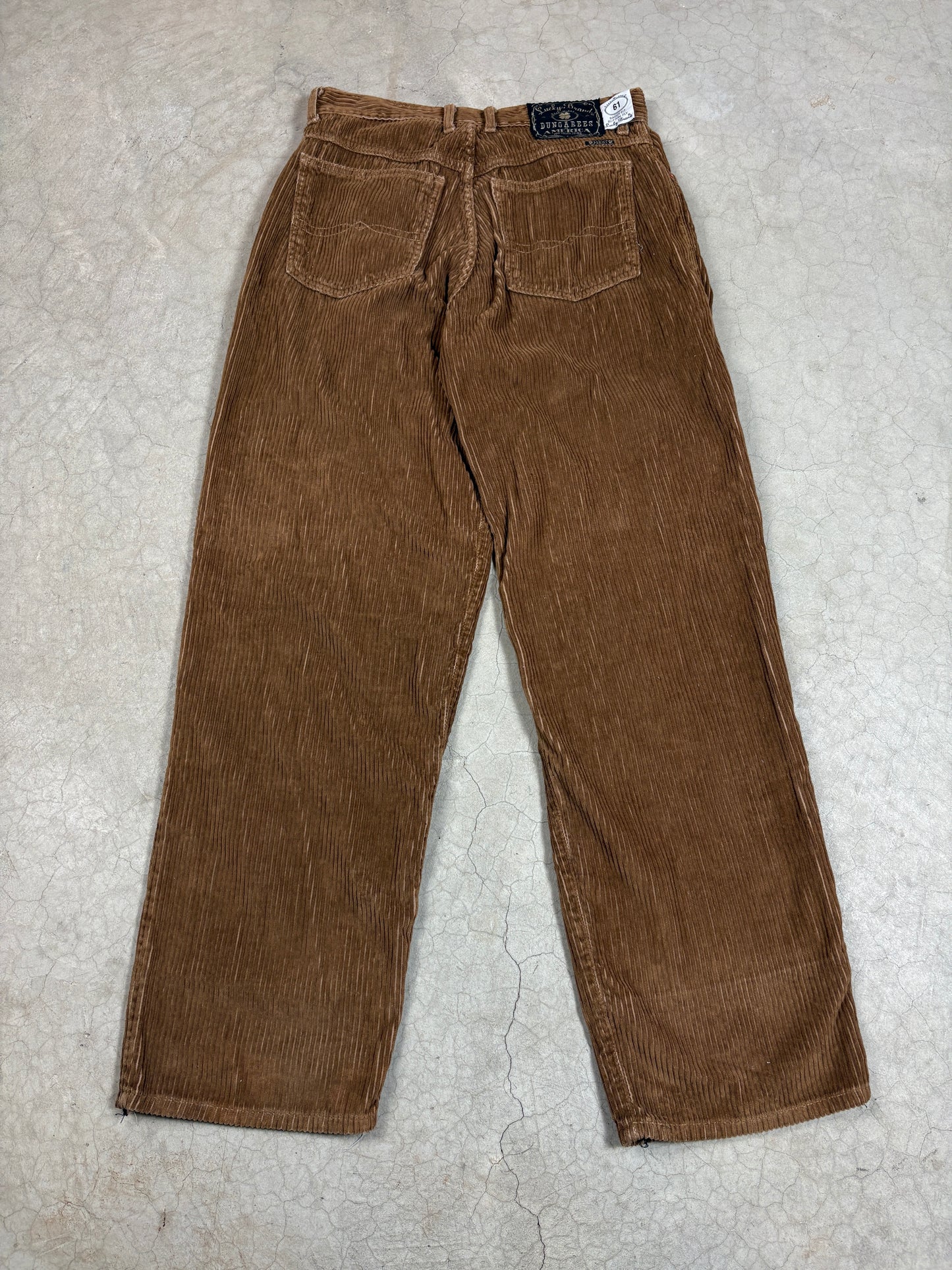 Lucky Brand Dungarees Brown Corduroy Pants (30)