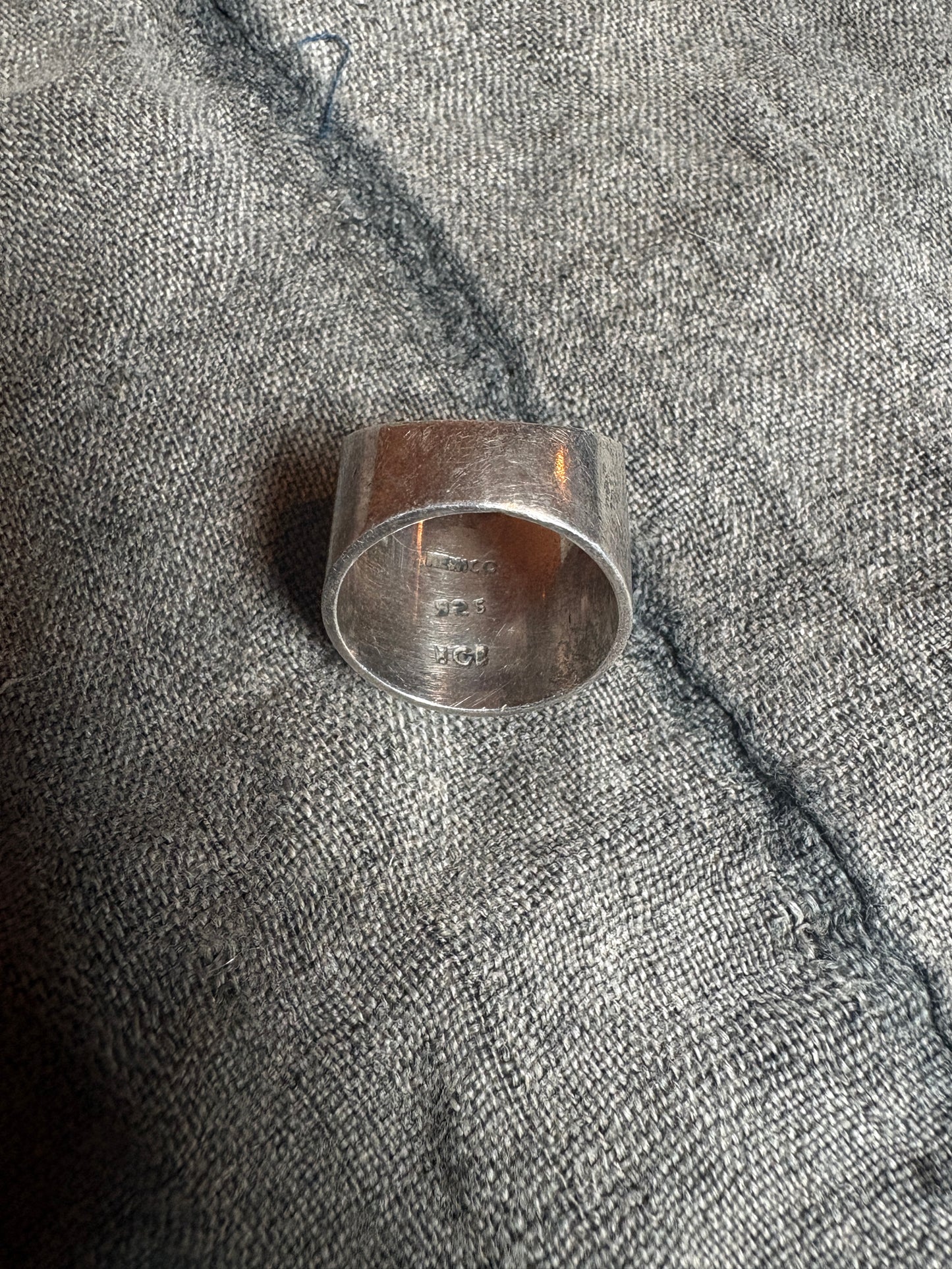 .925 Silver 80s Thick Cross Ring