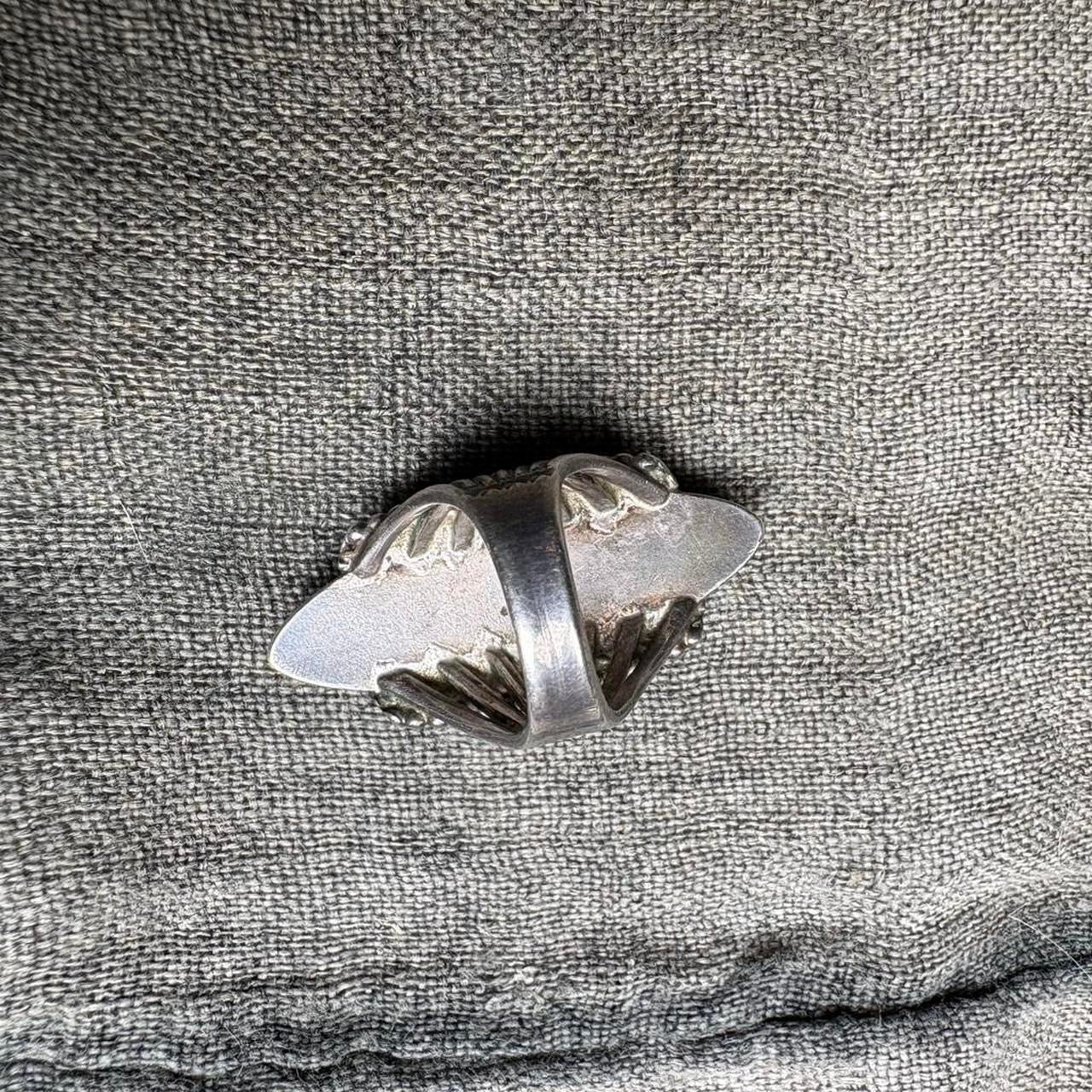 70s Native American Turquoise Ring Sterling Silver Navajo Style