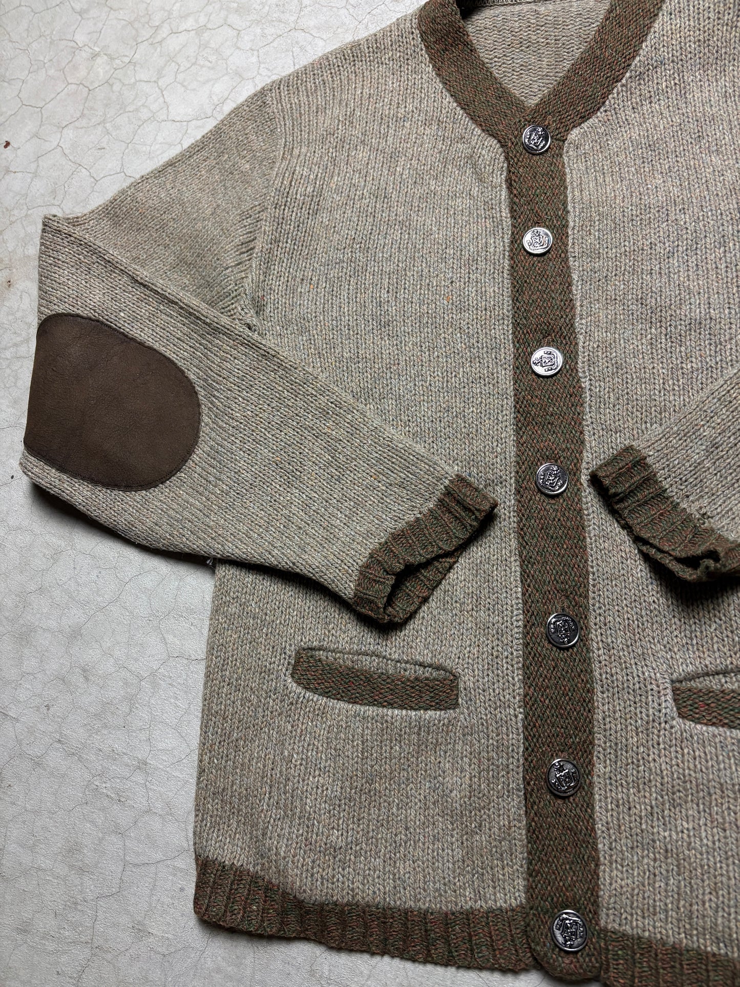 70's Austrian Alpine Boiled Wool Cardigan Jacket