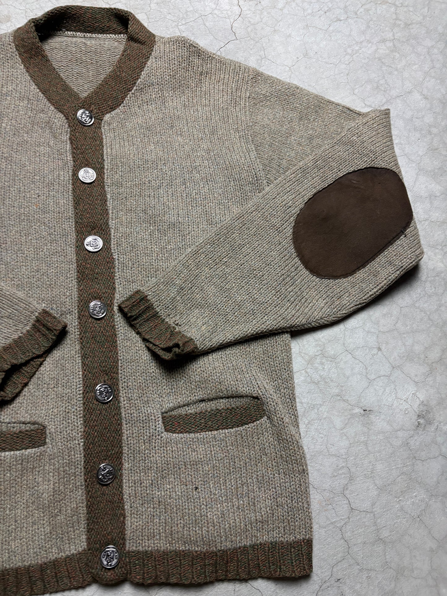 70's Austrian Alpine Boiled Wool Cardigan Jacket