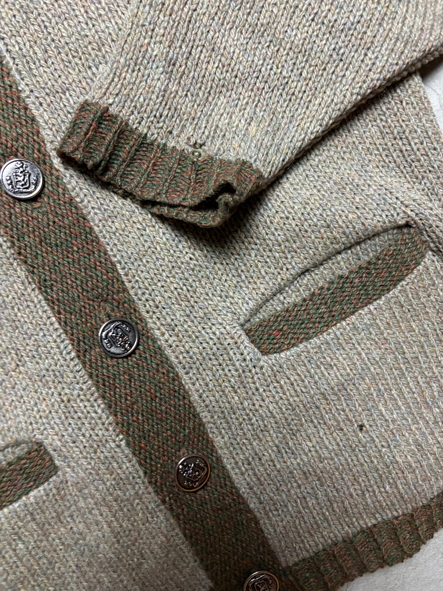70's Austrian Alpine Boiled Wool Cardigan Jacket