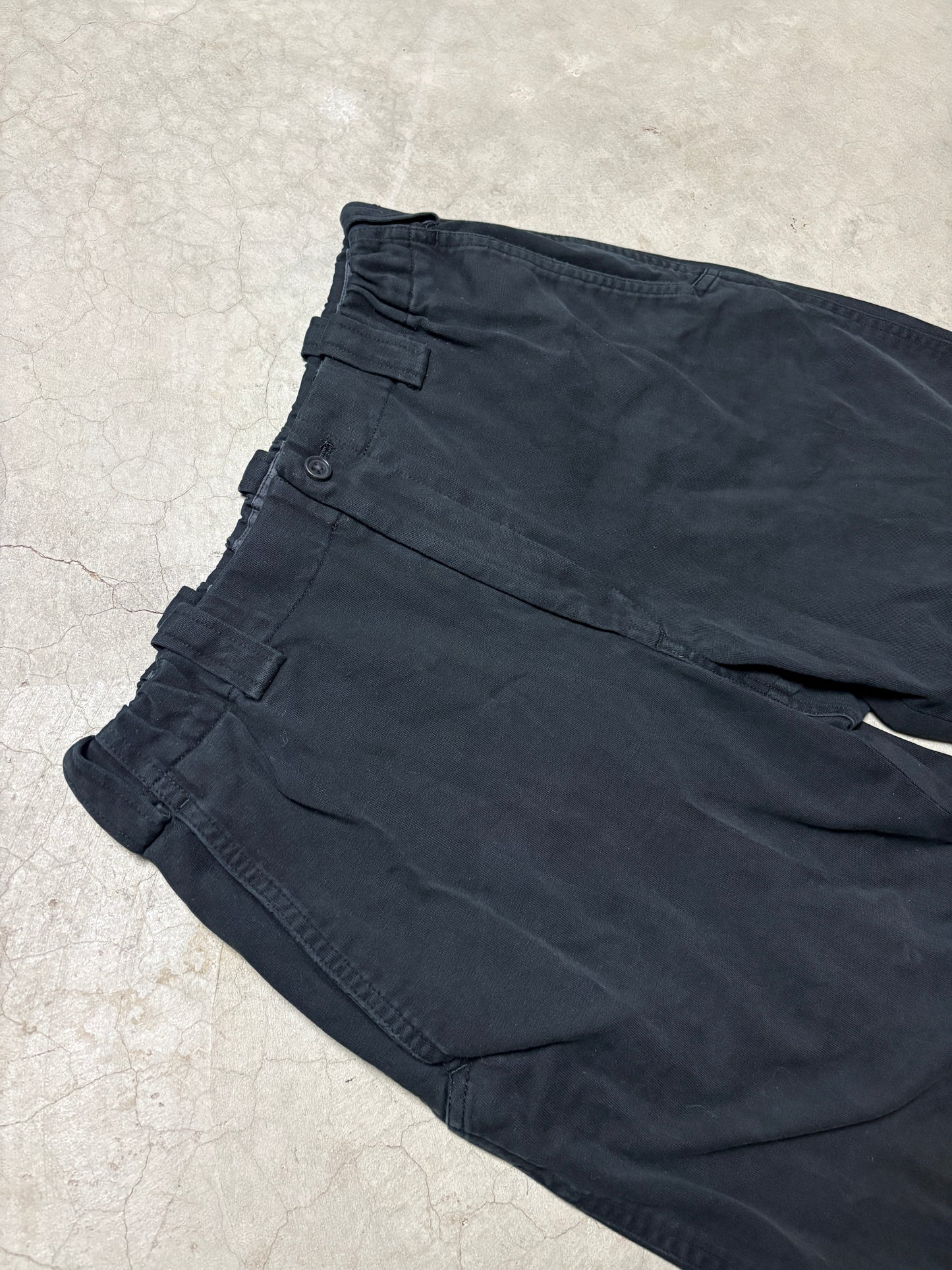 Vintage Yohji Yamamoto Y Line Black Elastic Waist Trousers