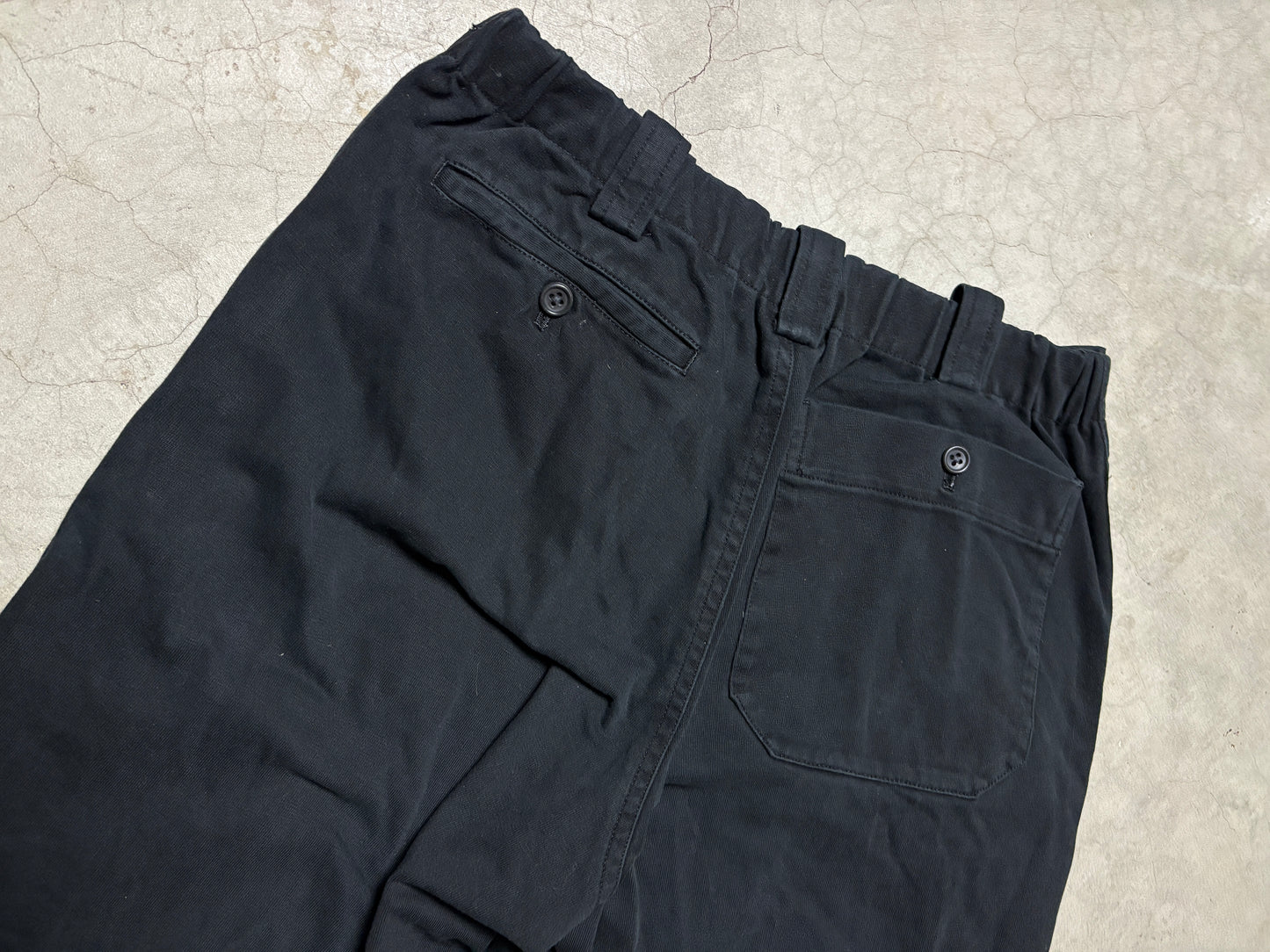 Vintage Yohji Yamamoto Y Line Black Elastic Waist Trousers
